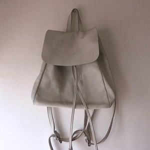 Brandy Melville mini white leather backpack
